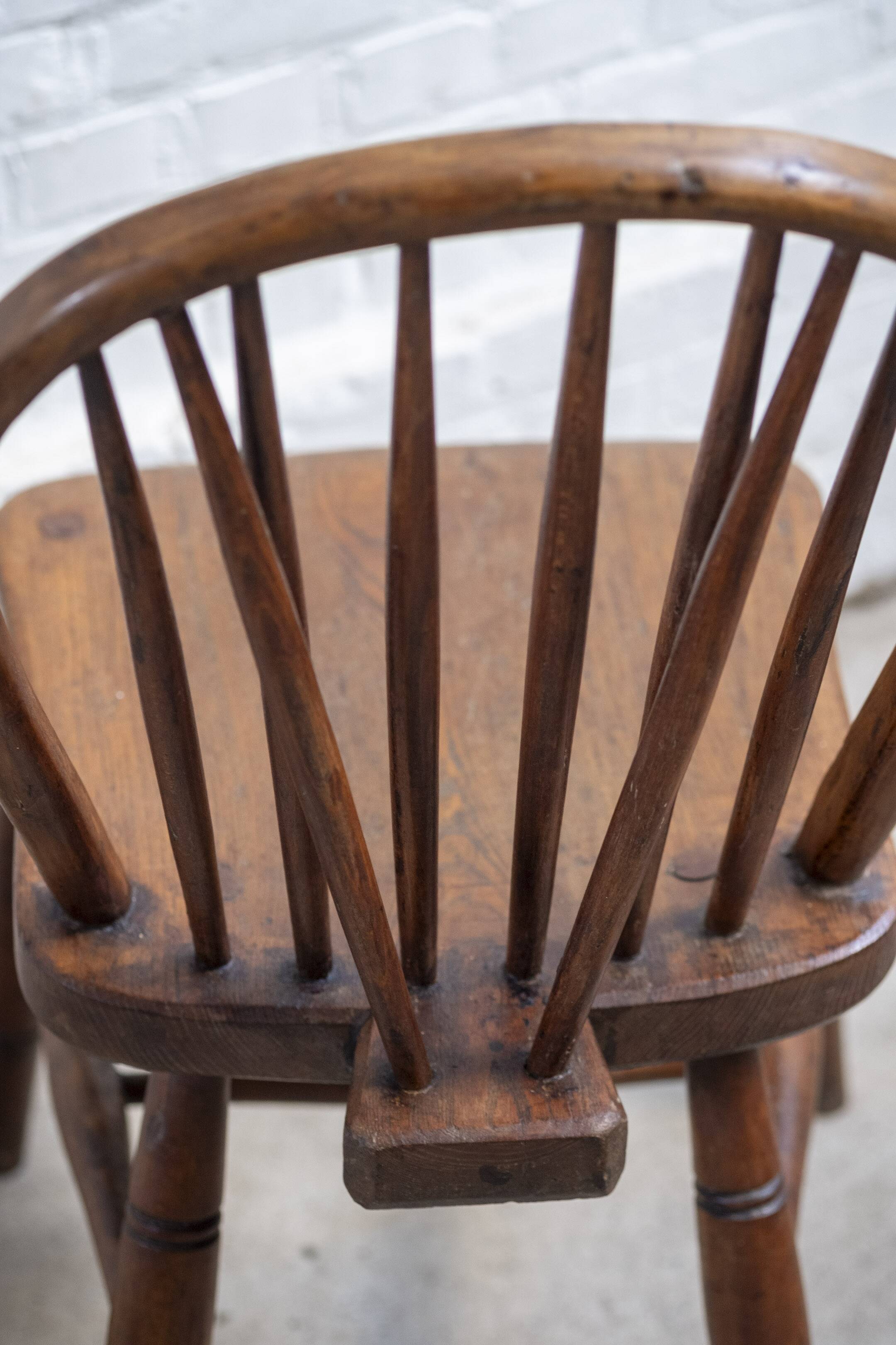 Early Charles Gibbons Windsor Chair in Elm, 1889 High Wycombe