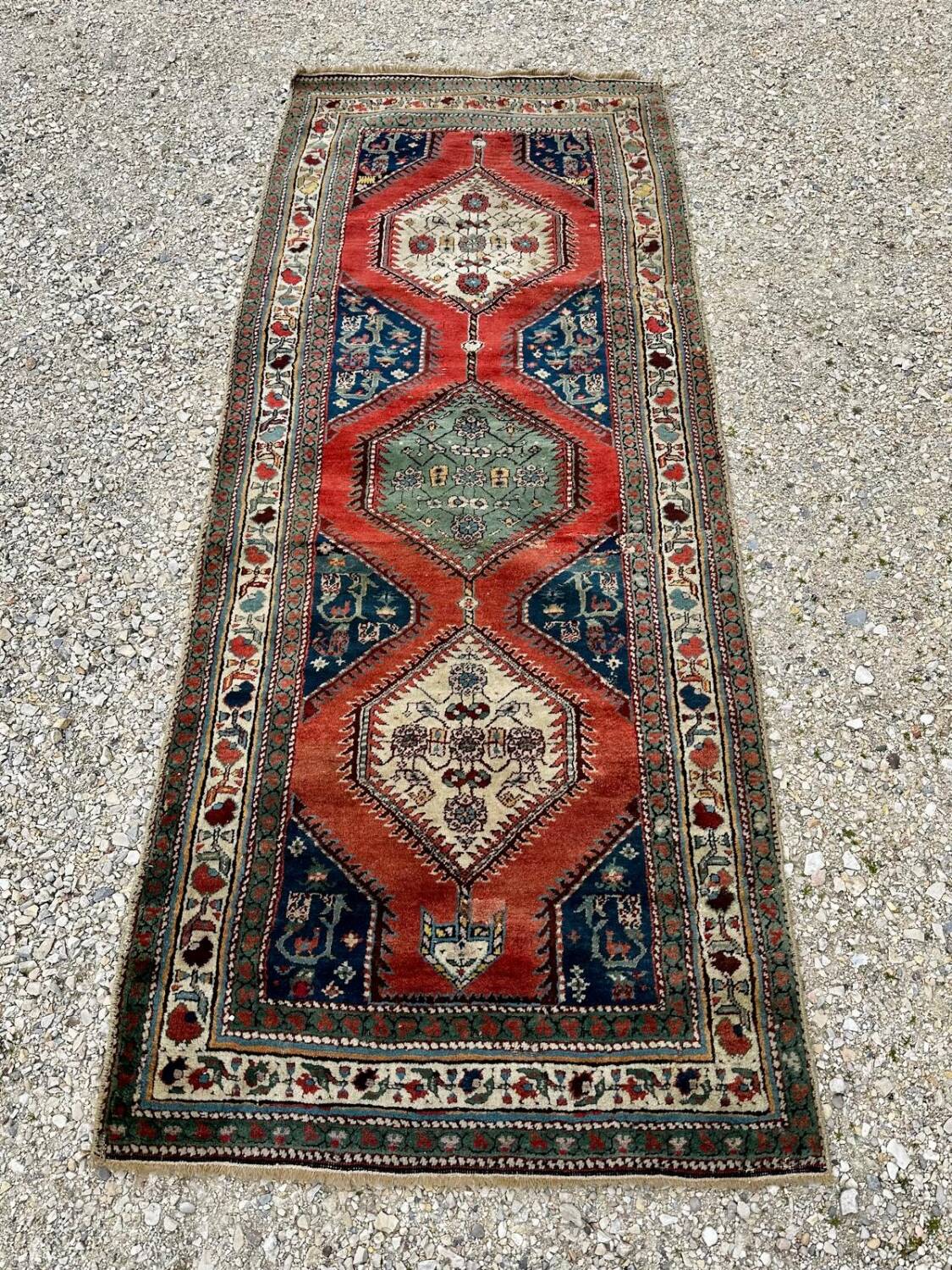 19th century Persian hallway rug