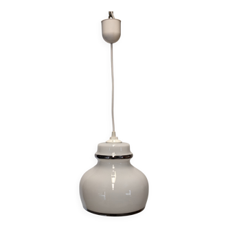 Suspension en opaline blanche, années 60-70