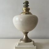 Dolphin lamp model "Oricourt" in ceramic and brass, France 1970.