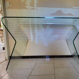 Designer curved glass console