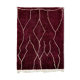Modern Moroccan carpet dark red