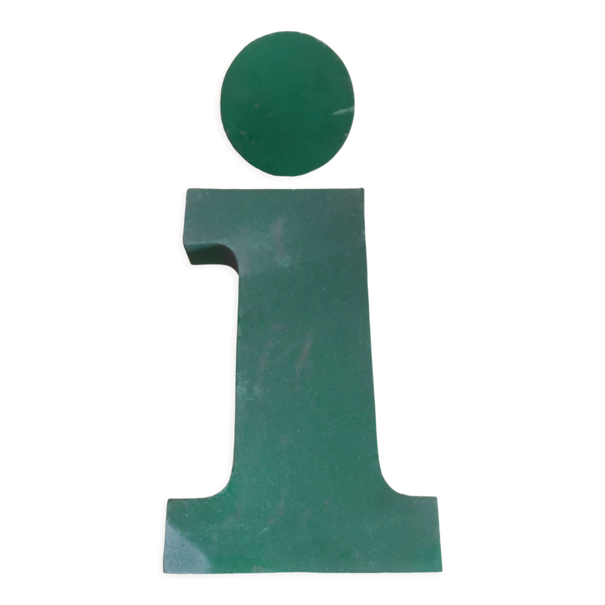 Industrial letter in zinc