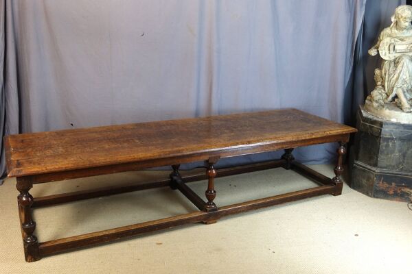 Table de salle à manger en chêne, XIXème siècle