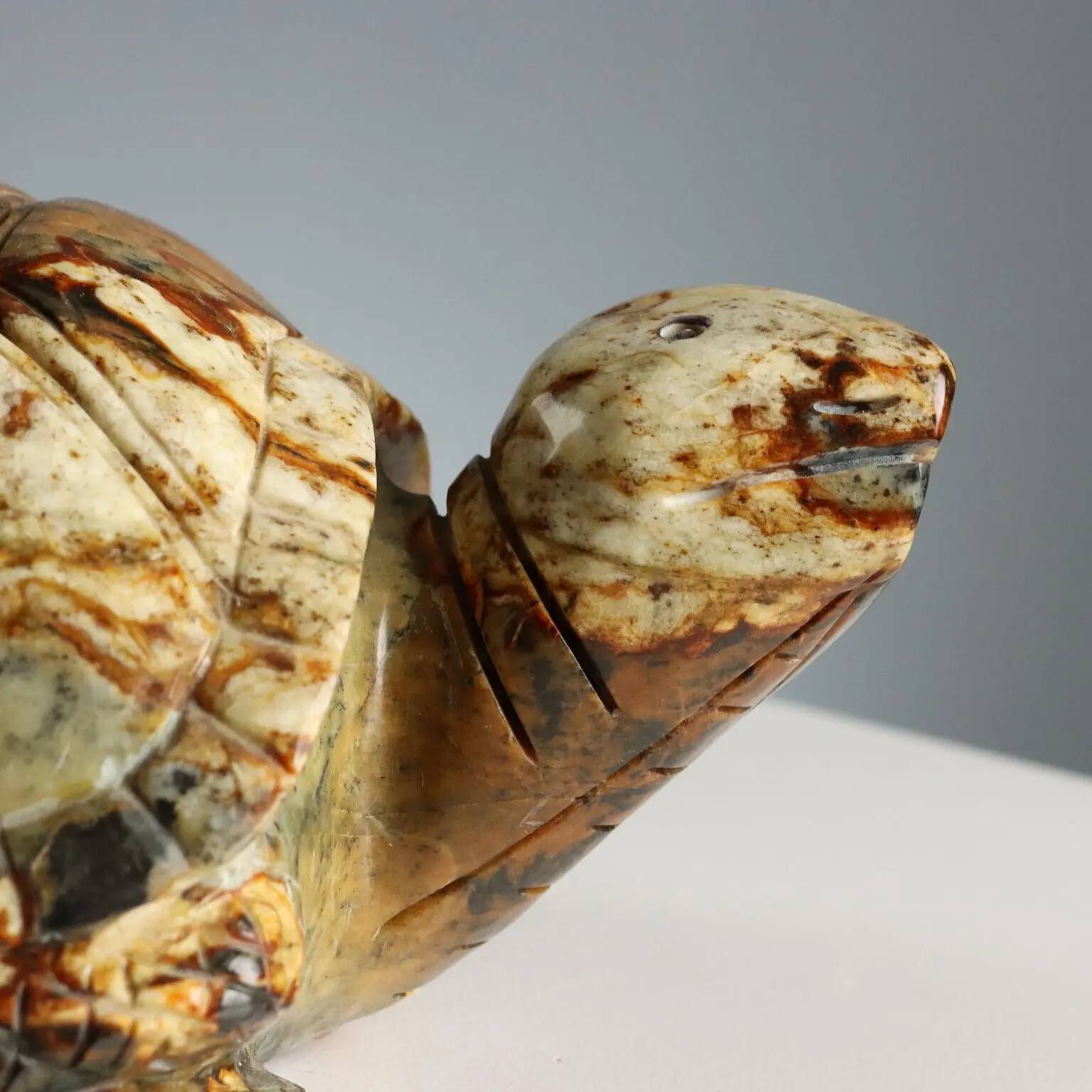 Modern sculpture of a turtle in hard stone, Italy, 20th century