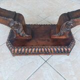 Art Deco style coffee table in carved natural wood