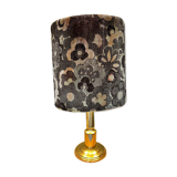 Lampe laiton et velours 1970