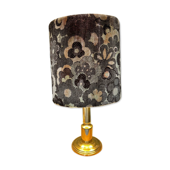 Brass and velvet lamp 1970