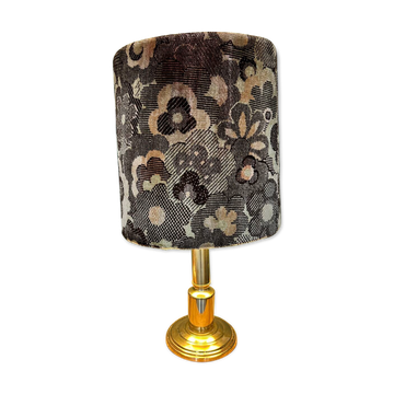 Brass and velvet lamp 1970