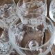 Lot de 6 verres à vin ballon buvant filigrané grappes de raisin