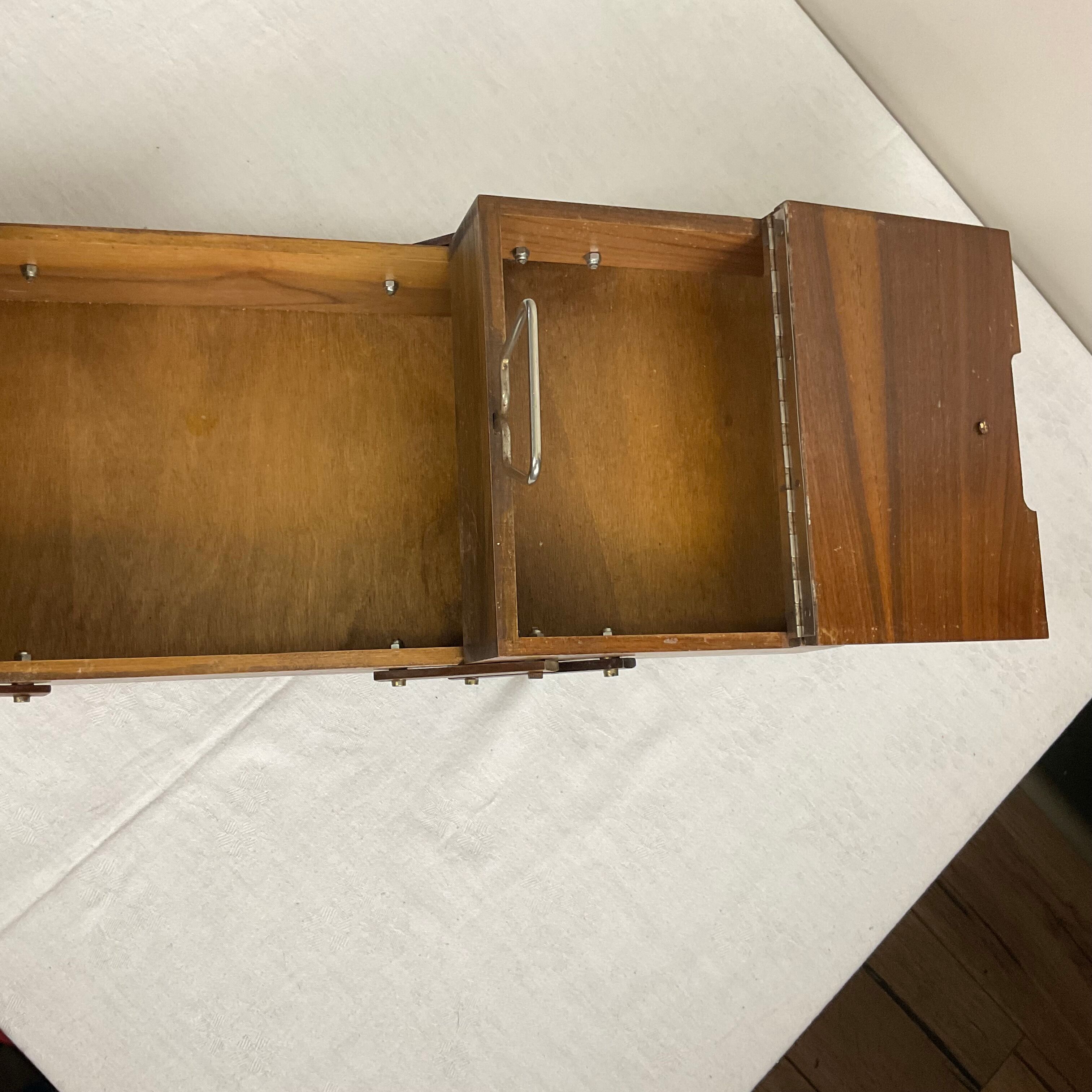 Antique wooden sewing box