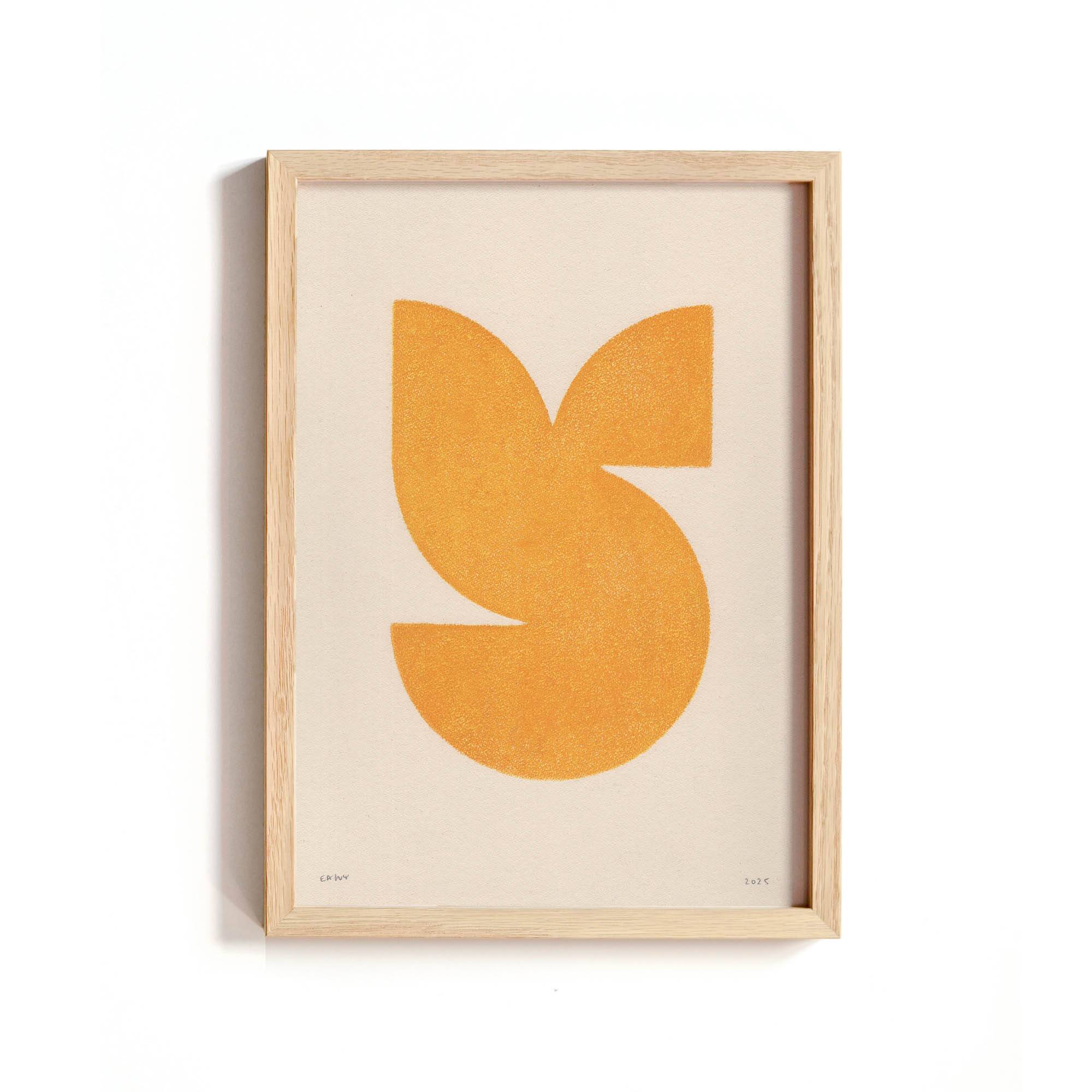 Painting on paper - b228 - abstract painting signed eawy