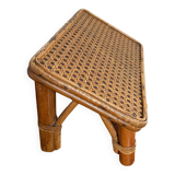 Rattan and cane footrest from the 1950s