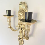 Wall lamp Mascherone Tragedia Greca in silver cast alloy