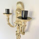 Wall lamp Mascherone Tragedia Greca in silver cast alloy