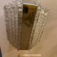 Kaiser Leuchten wall lamp ice glass 1970