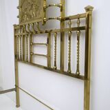 Lit double Art nouveau en laiton italien, début des années 1900