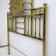 Art Nouveau Italian Brass Double Bed, Early 1900s