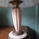 Vintage lamp from the 1940s with its pleated shade.