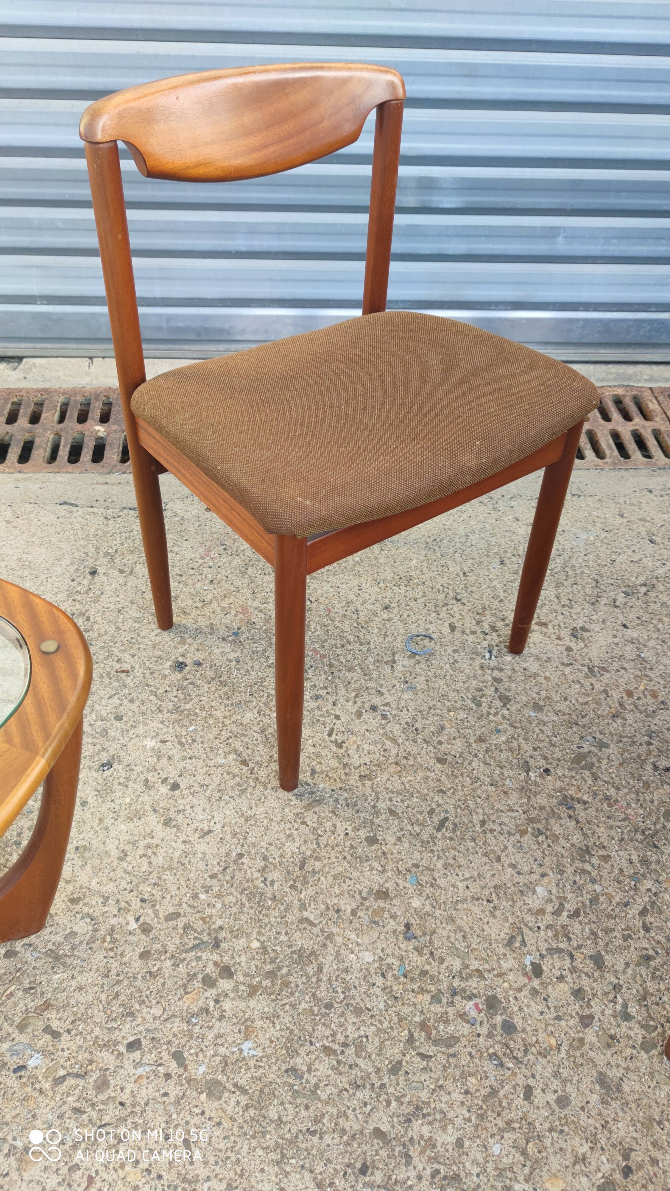 Set of 6 teak chairs circa 1960