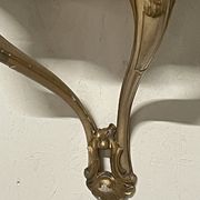 Pair of wall-mounted consoles with a mirror in Louis XV style.