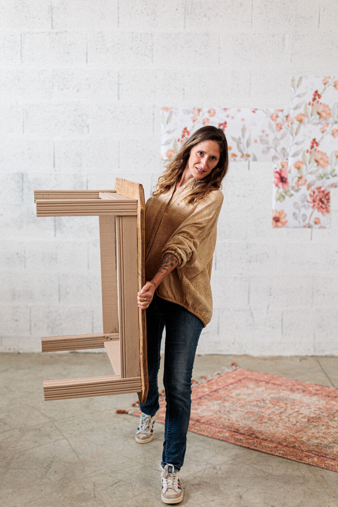 Coffee table square wood