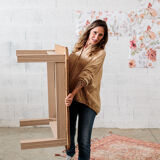 Coffee table square wood