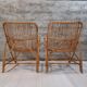 Pair of vintage bamboo armchairs