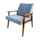 Vintage blue grey jade chair, 1970s