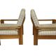 Vintage armchair set of 2 pinewood pine 70s design