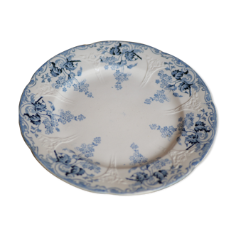 Longwy faience old plate