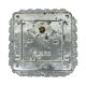 Vintage square Limburg flush-mount light, model A670, 1970s, ice glass.