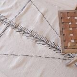 White Kilim Hallway Rug - 437 x 133 cm