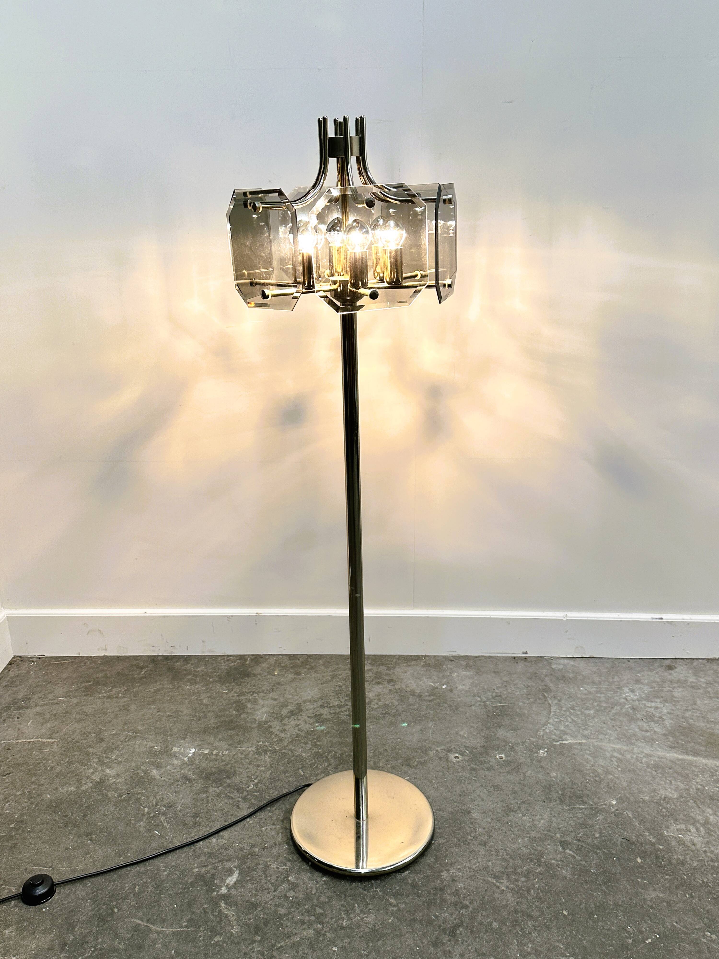 Vintage Luigi Colani Chrome Floor Lamp from the 70s.