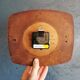 Vintage formica clock silent wall pendulum 60s "Black red"