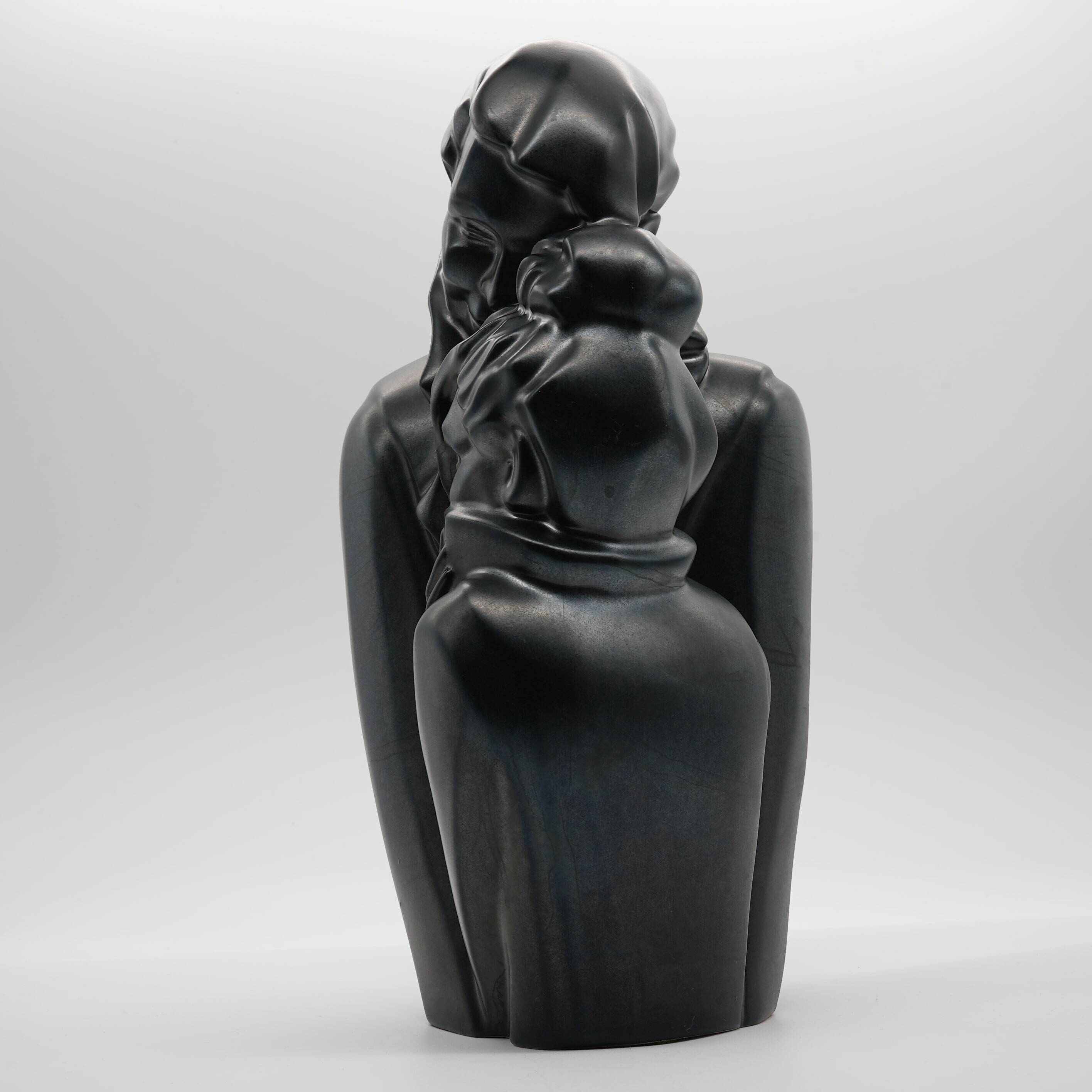 Figurine, loving couple, Scandinavian ceramic, 1970s