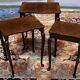 Suite of 3 Mapple tables - 70s mahogany