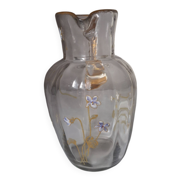 Pichet vintage en verre soufflé