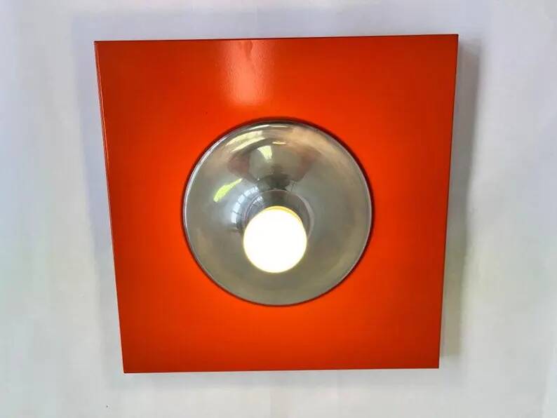 Midcentury pair of flush mounts by Kinkeldey, Germany, 1970s (never used)