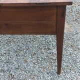 Solid oak desk from the 1930s with spindle legs
