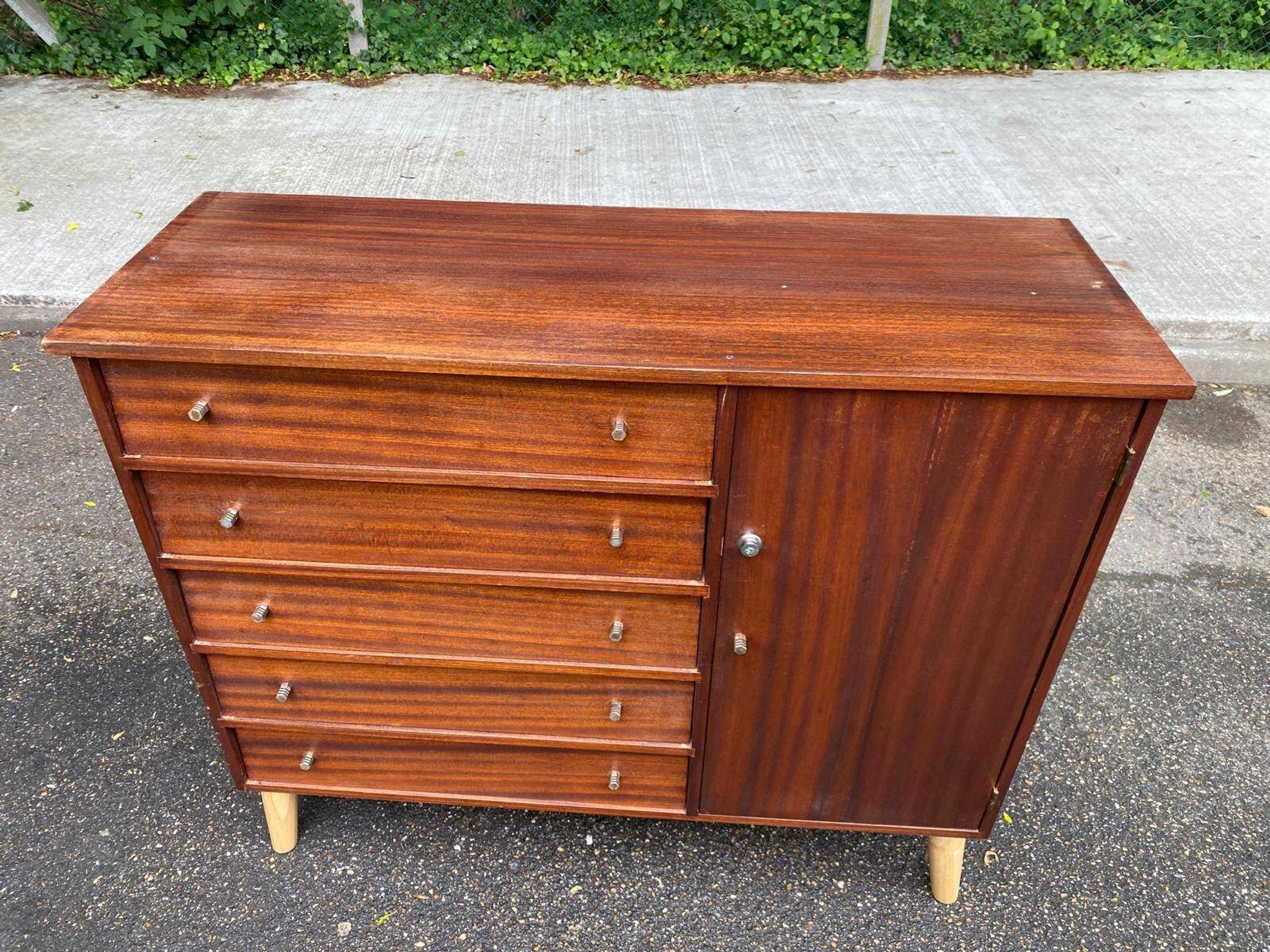 Scandinavian mahogany buffet sideboard from the 1950s.