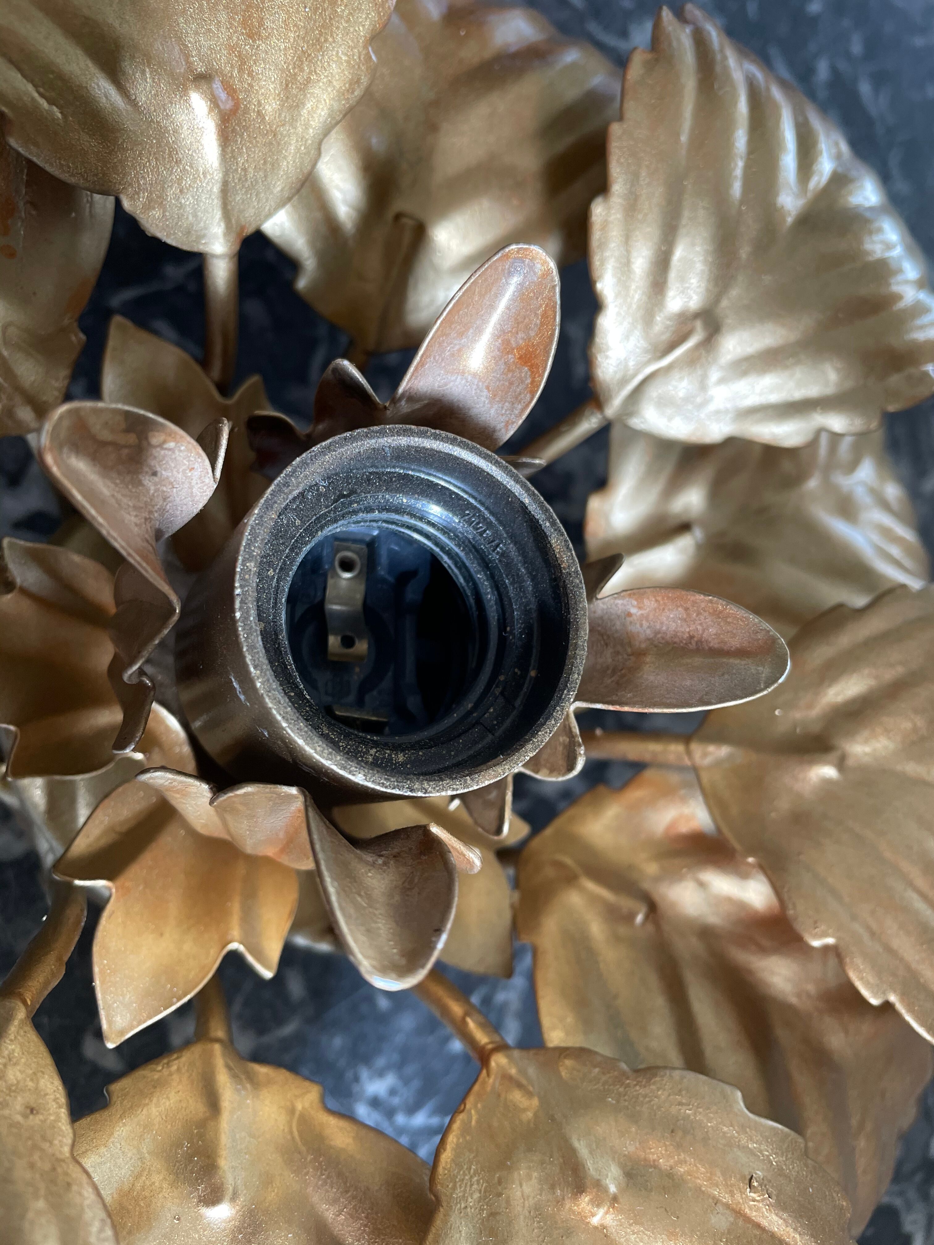 Wall light golden flower