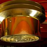 Pair of Danish brass ceiling lights model T742, Hans Agne Jakobson 1960.