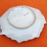 Polychrome polychrome polylobed dish in LV earthenware (Lafargue / Verlingue)