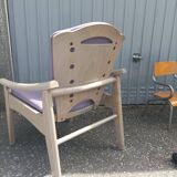 Old armchair heater wood beech design