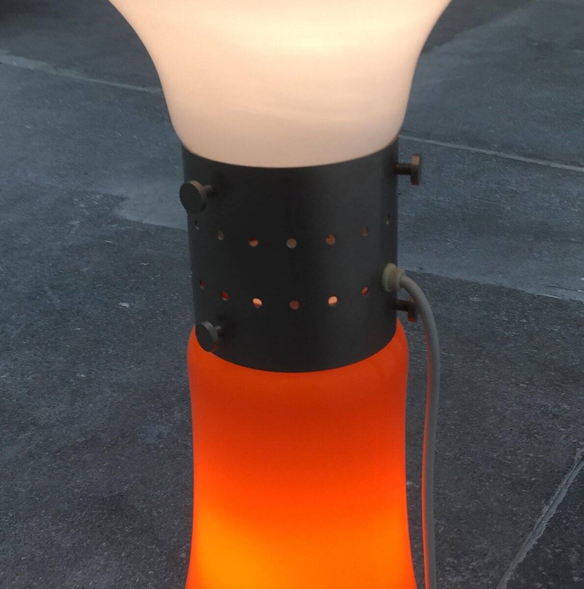 Murano Glass Floor Lamp Model Birillo Mid-Century Italian Space, 1960s