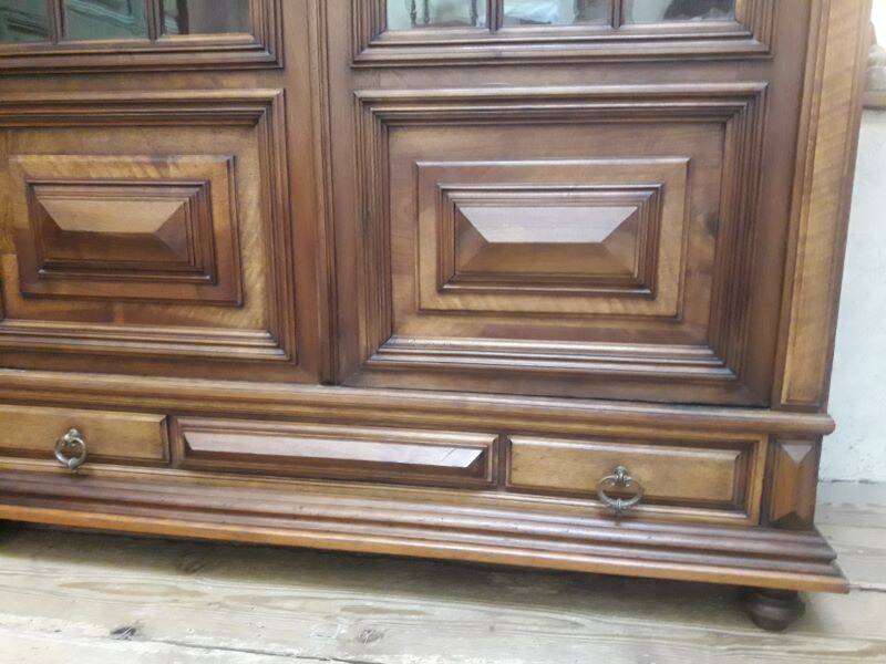 Walnut display cabinet 19th century H234cm