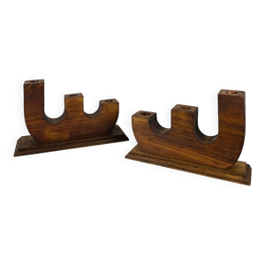 paire de bougeoirs brutalistes