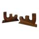 Pair of brutalist wooden candlesticks, 1960s