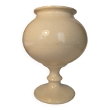 Cracked cream ceramic leech cup